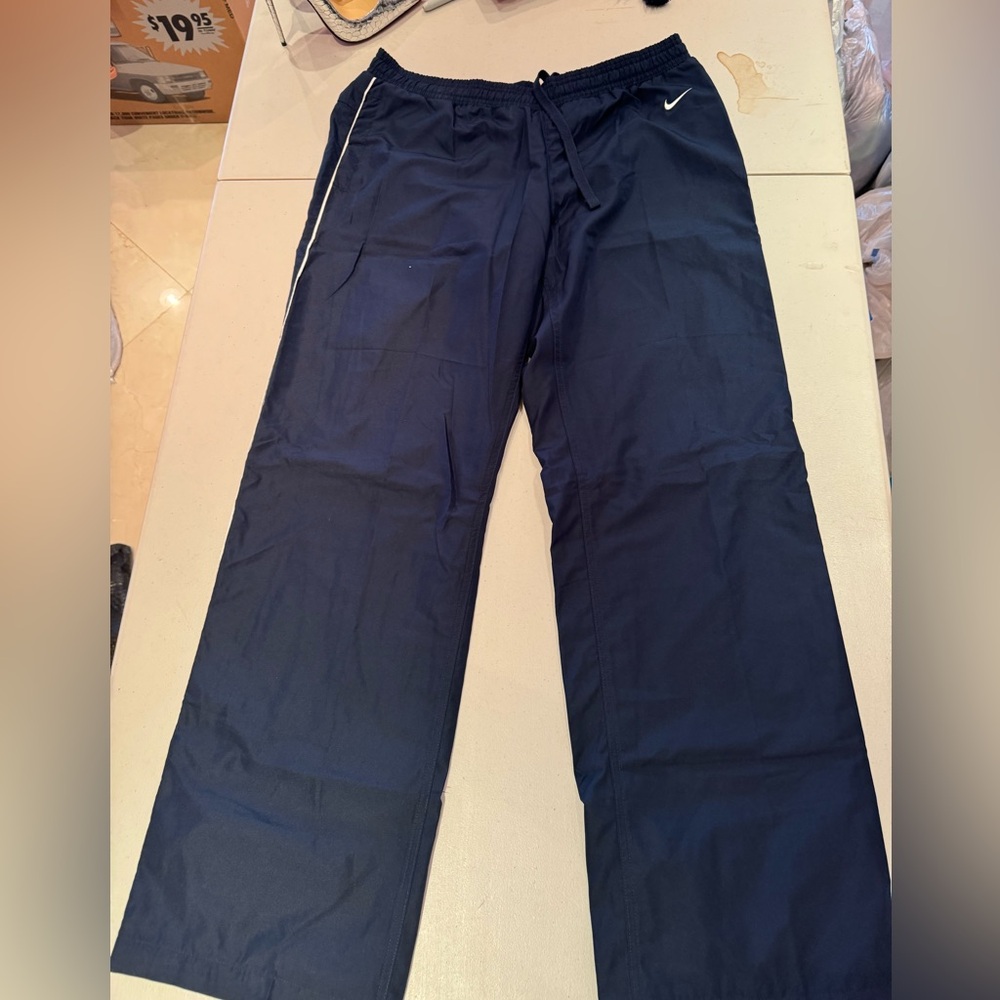 Nike navy windbreaker pants